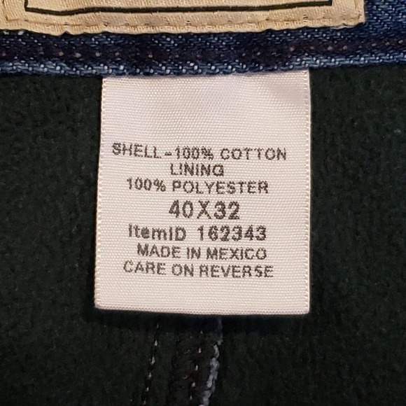 Vintage LL Bean Men’s Size 40 X 32 Fleece Lined Relaxed Fit Blue Jeans - Picture 5 of 10